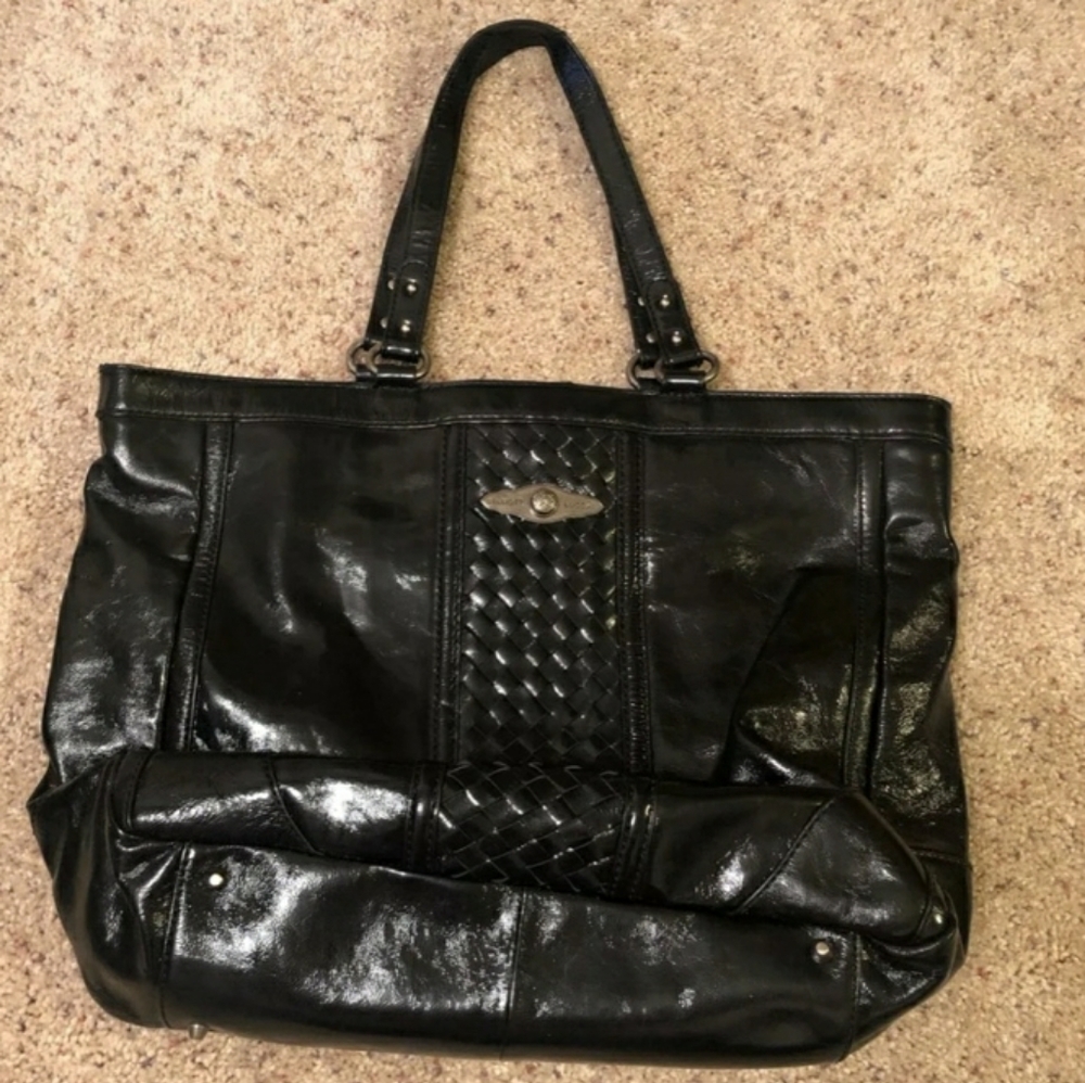 Large Elliot Lucca Black Leather Shoulder Bag